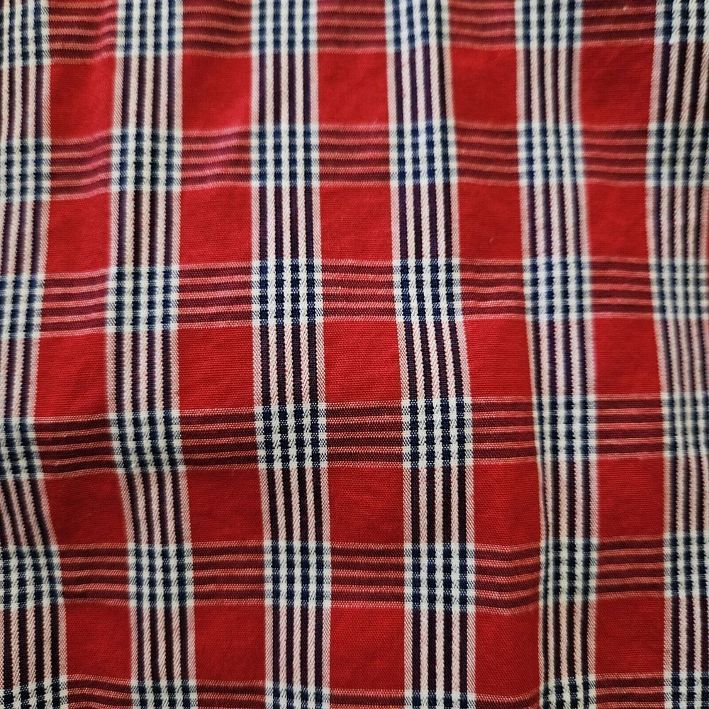 Tailorbyrd Mens 2XL Striped Dress Shirt Red Blue Plaid Flip Cuff Floral L/Sleeve - Picture 10 of 12